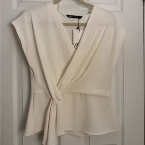 Zara Elegant Cream Blouse